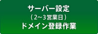サーバー設定(2縲鰀3営業日)ドメイン登録作業