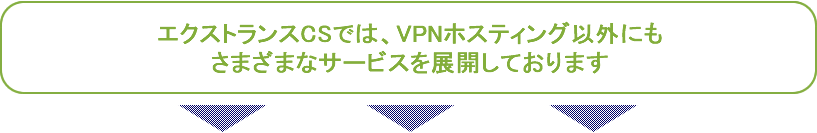 エクストランスCSでは、VPNホスティング以外にも さまざまなサービスを展開しております